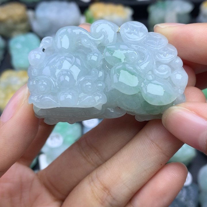 翡翠颈饰未镶嵌用****4天然缅甸翡翠