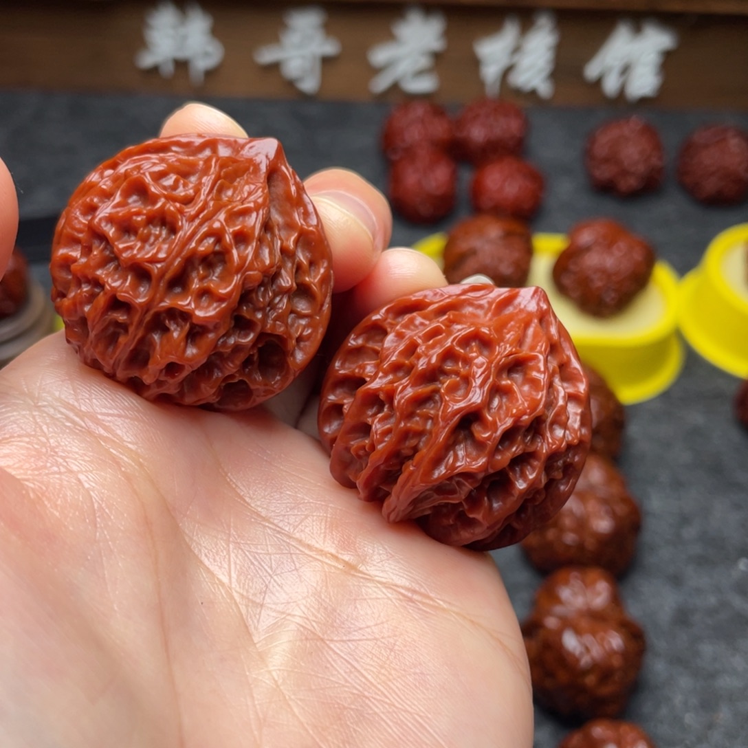 吊坠文玩核桃文玩核桃 手把件 龙鳞 36