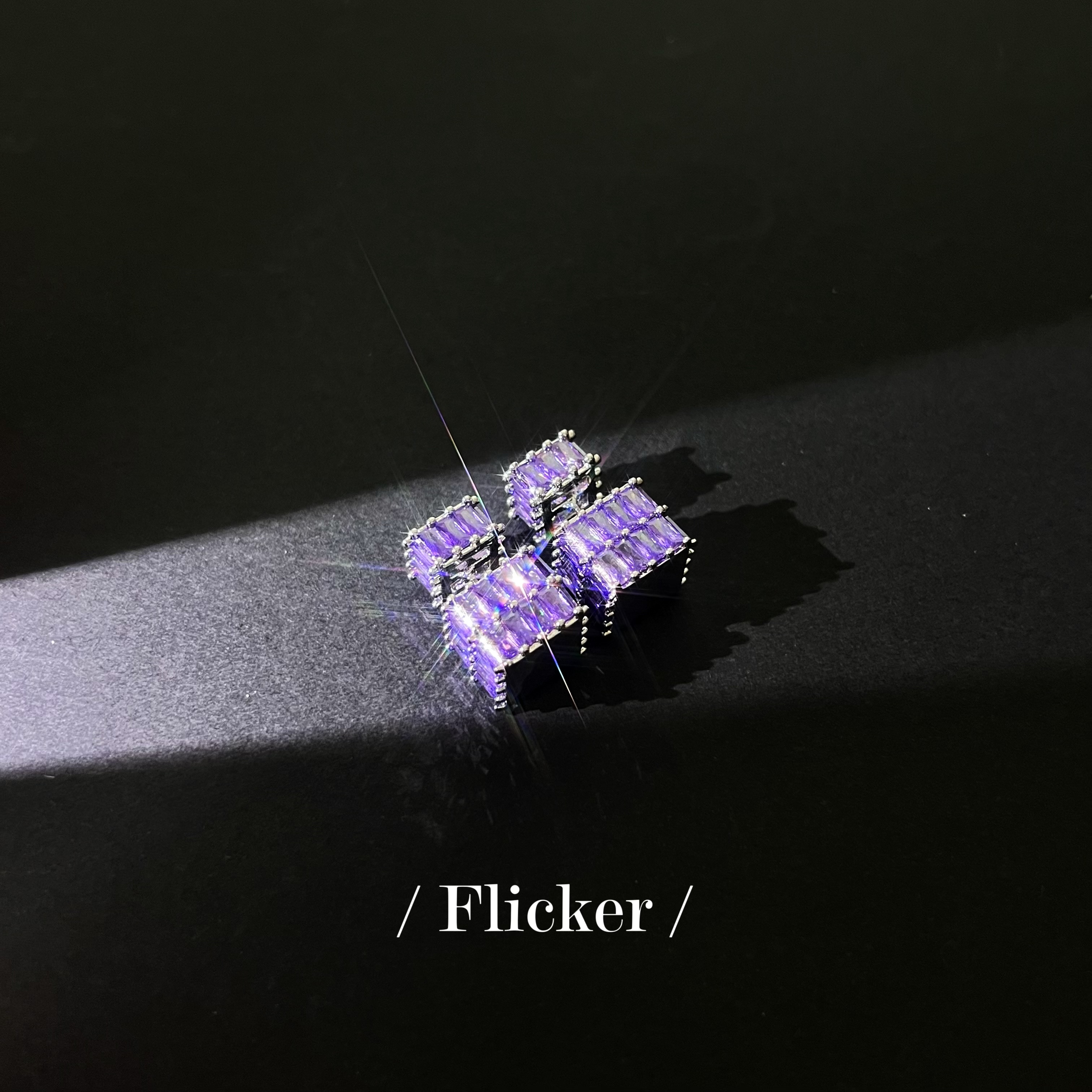 铜合金合成锆石耳饰 D3141古罗马盘前后两戴气质简约个性超闪耳钉