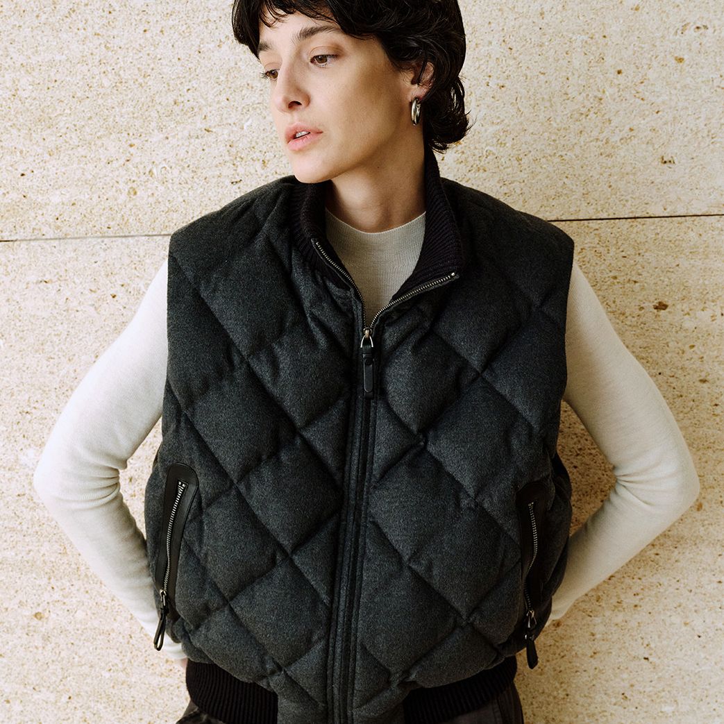 Ayuko | 手雷马甲 羊毛柔糯感95白鹅绒百搭菱格绗缝羽绒马甲2465