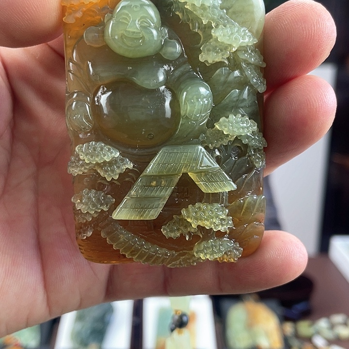 蛇纹石玉颈饰未镶嵌2*2