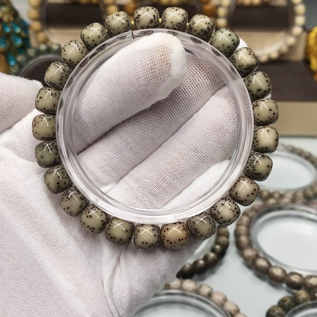 【闪购商品】星月菩提手串9×8一物一图原生态糯冰双留白