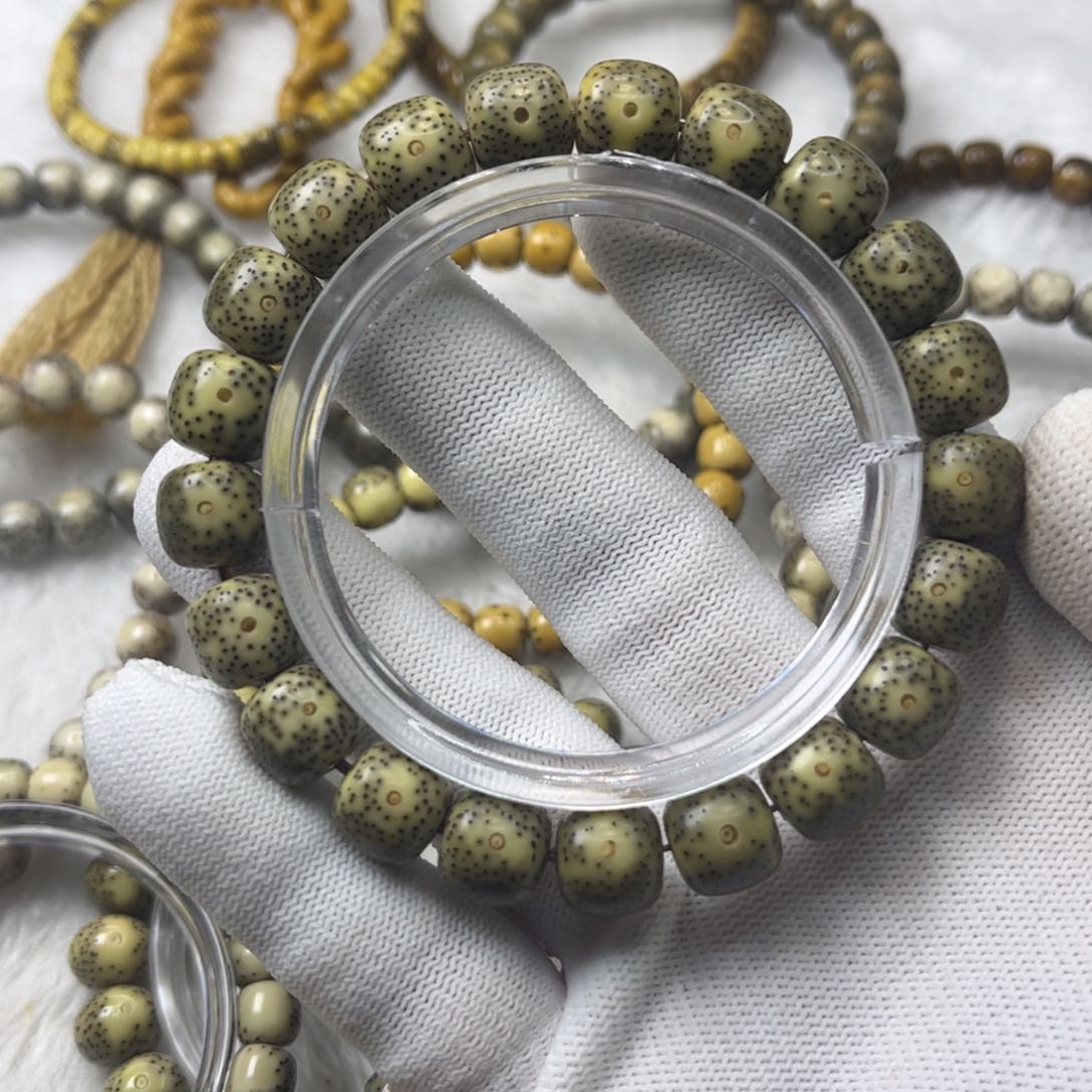 星月菩提手串阿**r石玉料青花瓷满天星