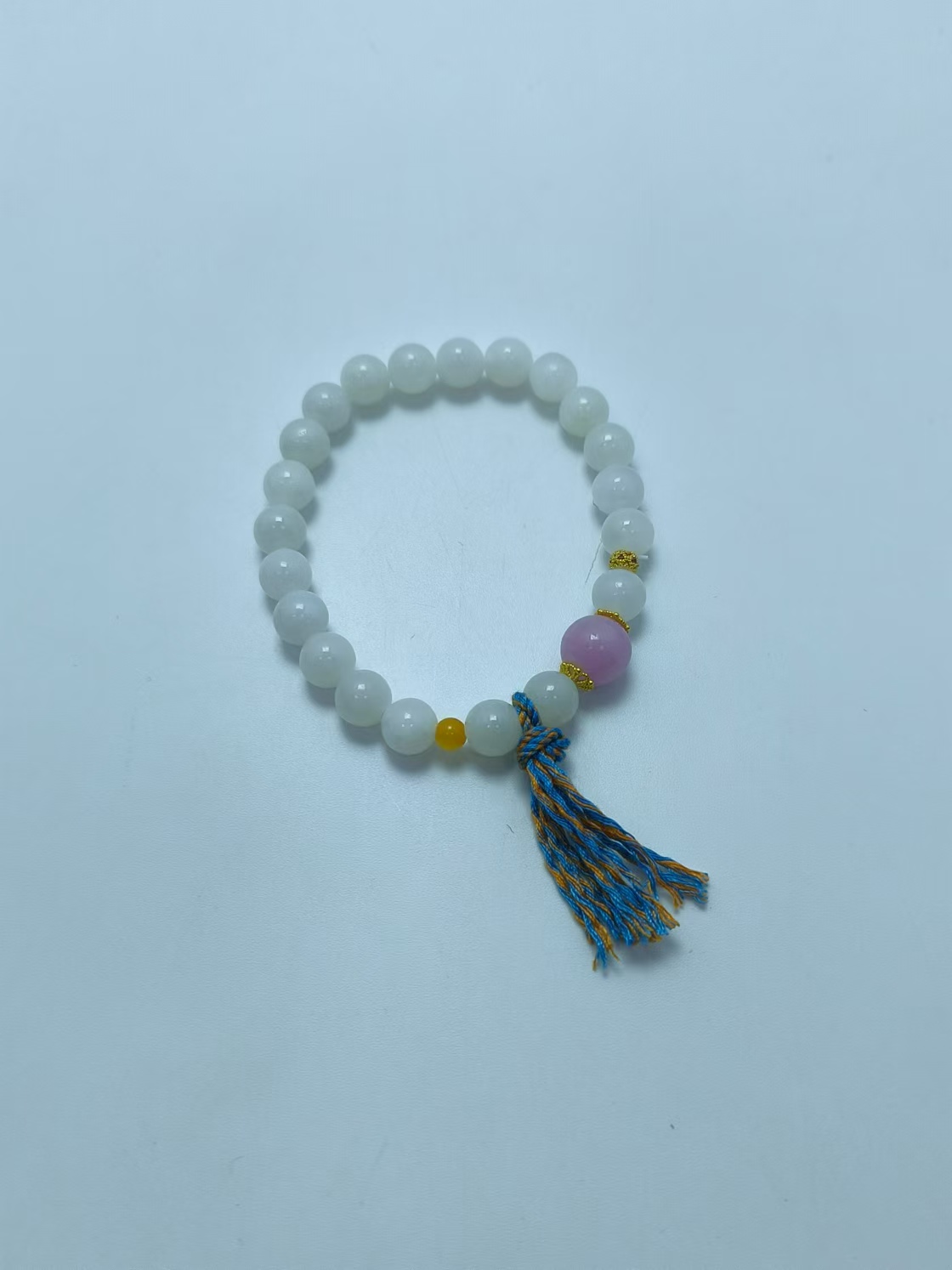 和田白玉紫锂辉流苏手串 B6197 多样性发其一 气质 | 时尚 | 百搭