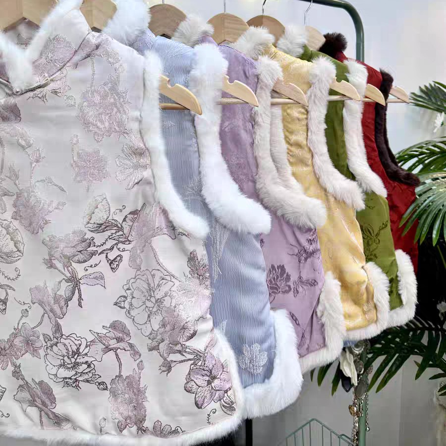 （短款马甲合集）秋冬女复古中国风改良旗袍马甲夹棉加厚保暖日常穿