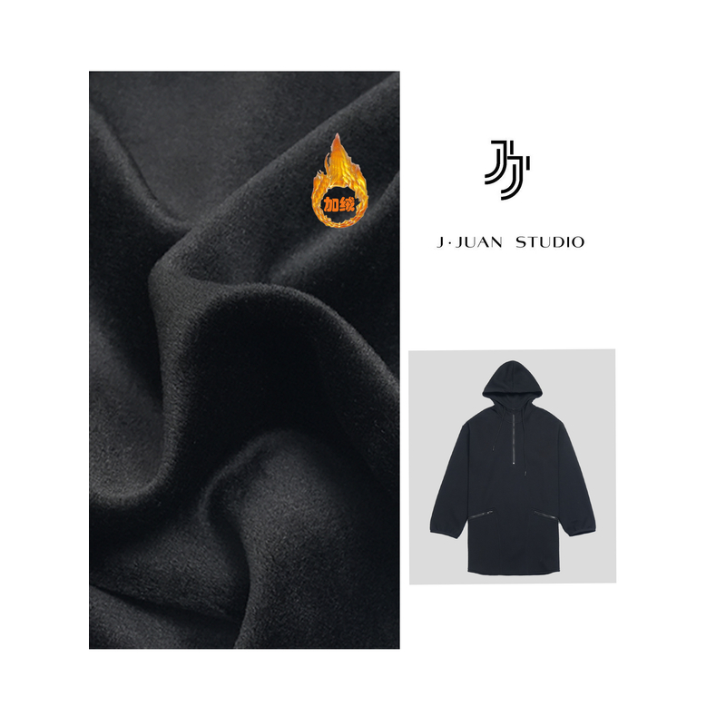 【J.Juan】长卫衣-冬季加绒连帽加厚卫衣高个子女装下衣消失卫衣裙