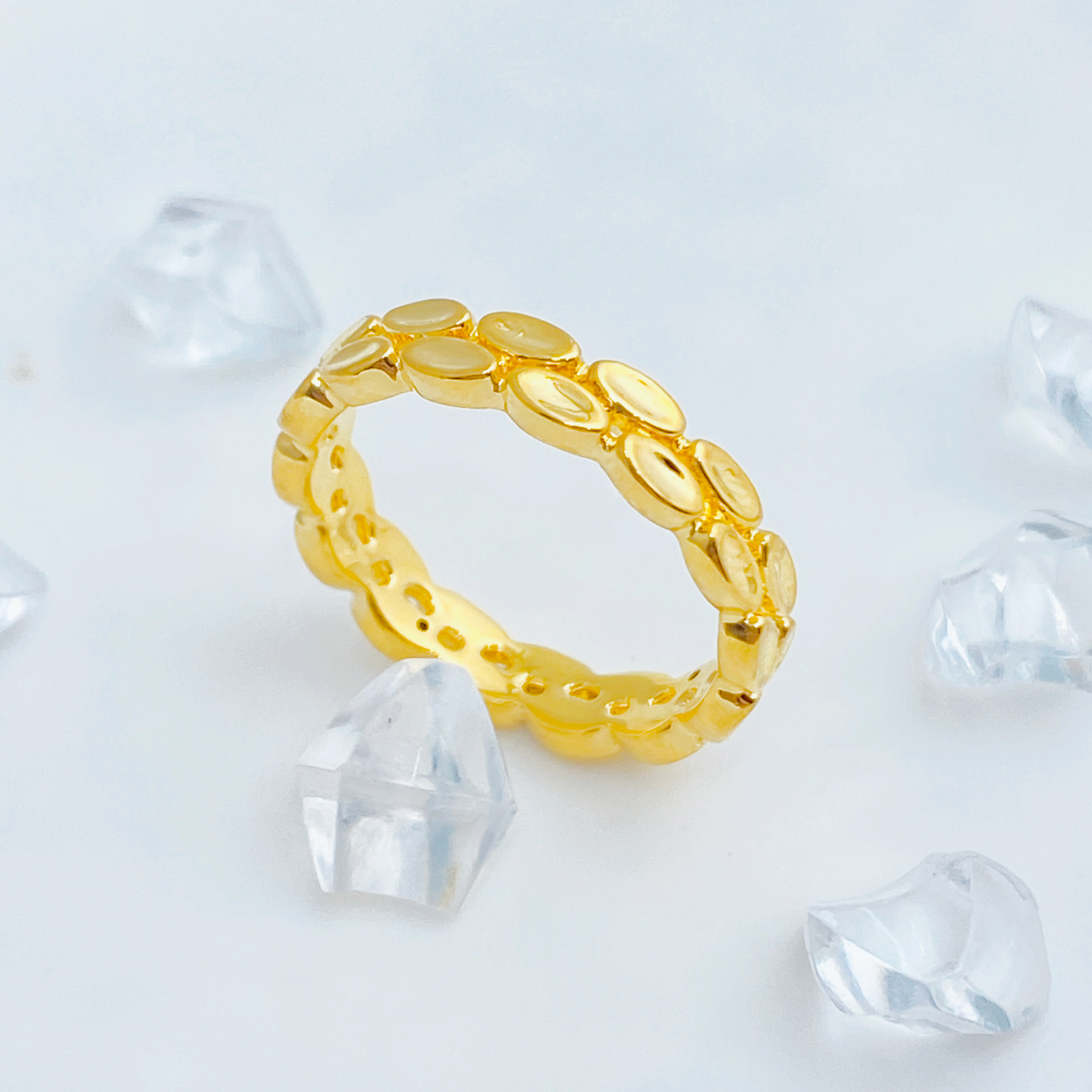 【国潮】足金999  几何椭圆戒指 0.81 18圈口