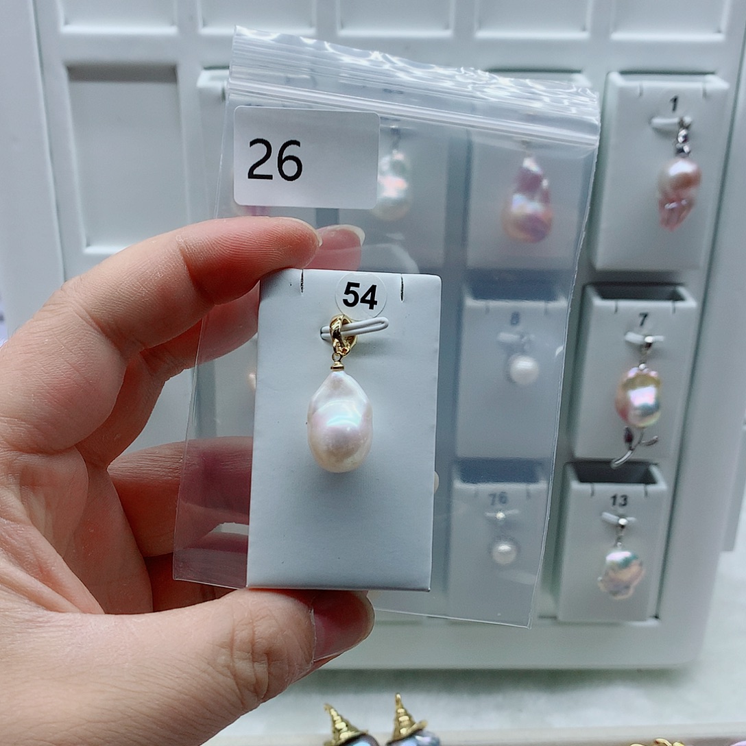 合金淡水珍珠吊坠(不含链)