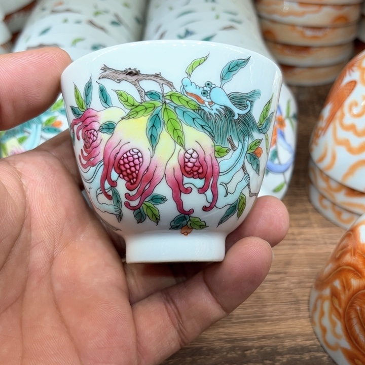 纯手绘精品盖碗杯