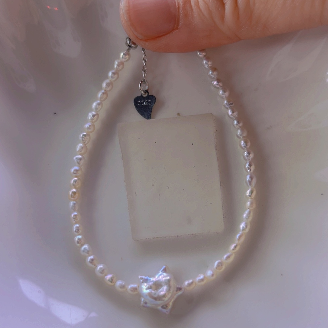 淡水珍珠手绳合金