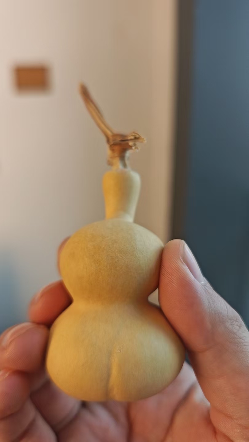 天然文玩八宝葫芦手把件带龙头可盘玩小葫芦