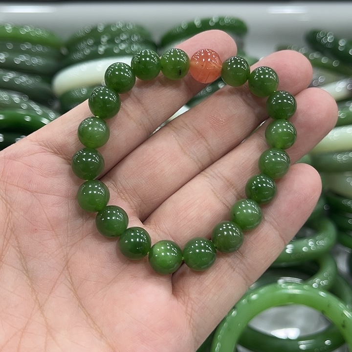 和田玉未镶嵌手链9.5mm