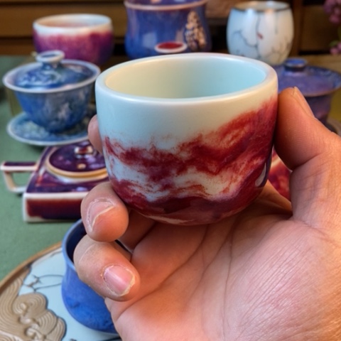 陶瓷钧瓷主人杯，玉石釉