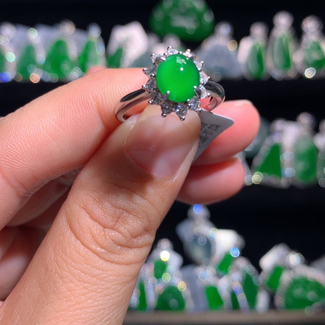 【闪购商品】翡翠银S925镶嵌颈饰天然翡翠