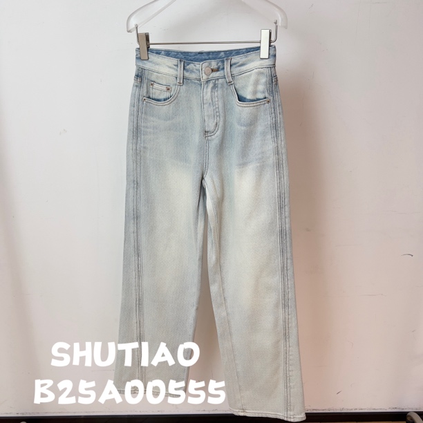 【SHUTIAO】2024秋冬：新款小众设计款牛仔裤B25A00555