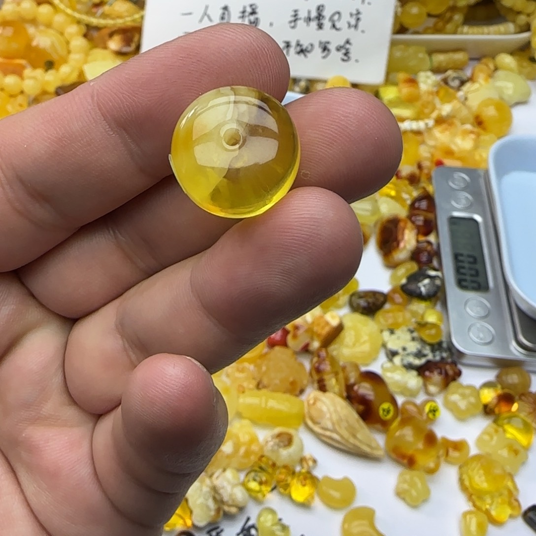 琥珀未镶嵌裸石17×12 01