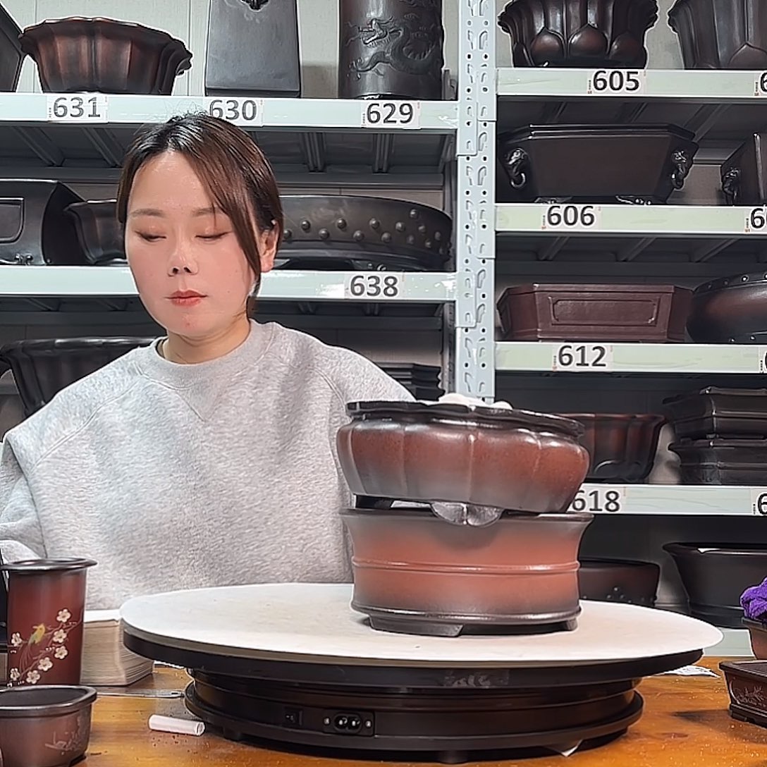 三***树紫砂花盆宜兴紫砂13号