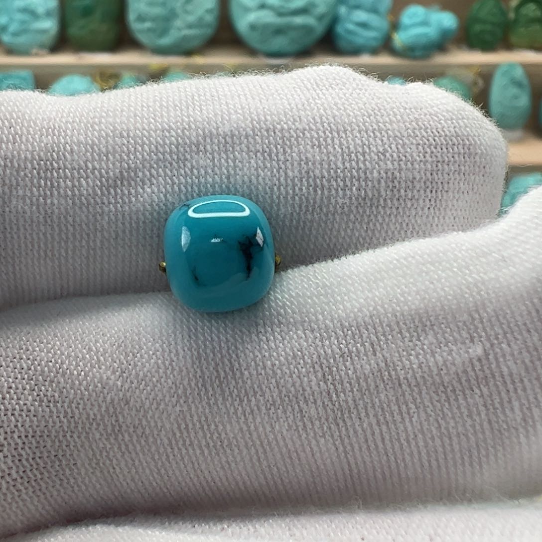 未镶嵌绿松石老型珠8.4x7.7mm