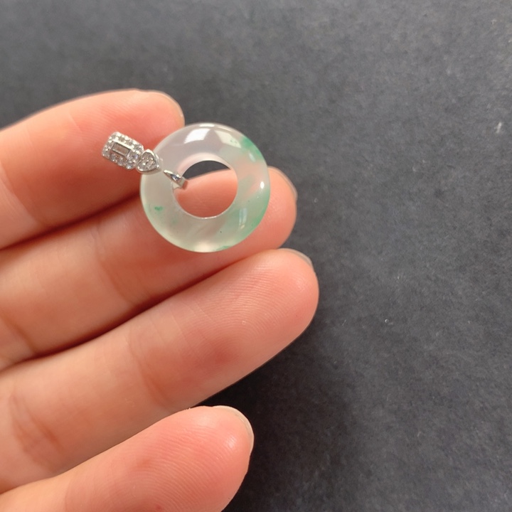 石英质玉银S925镶嵌颈饰