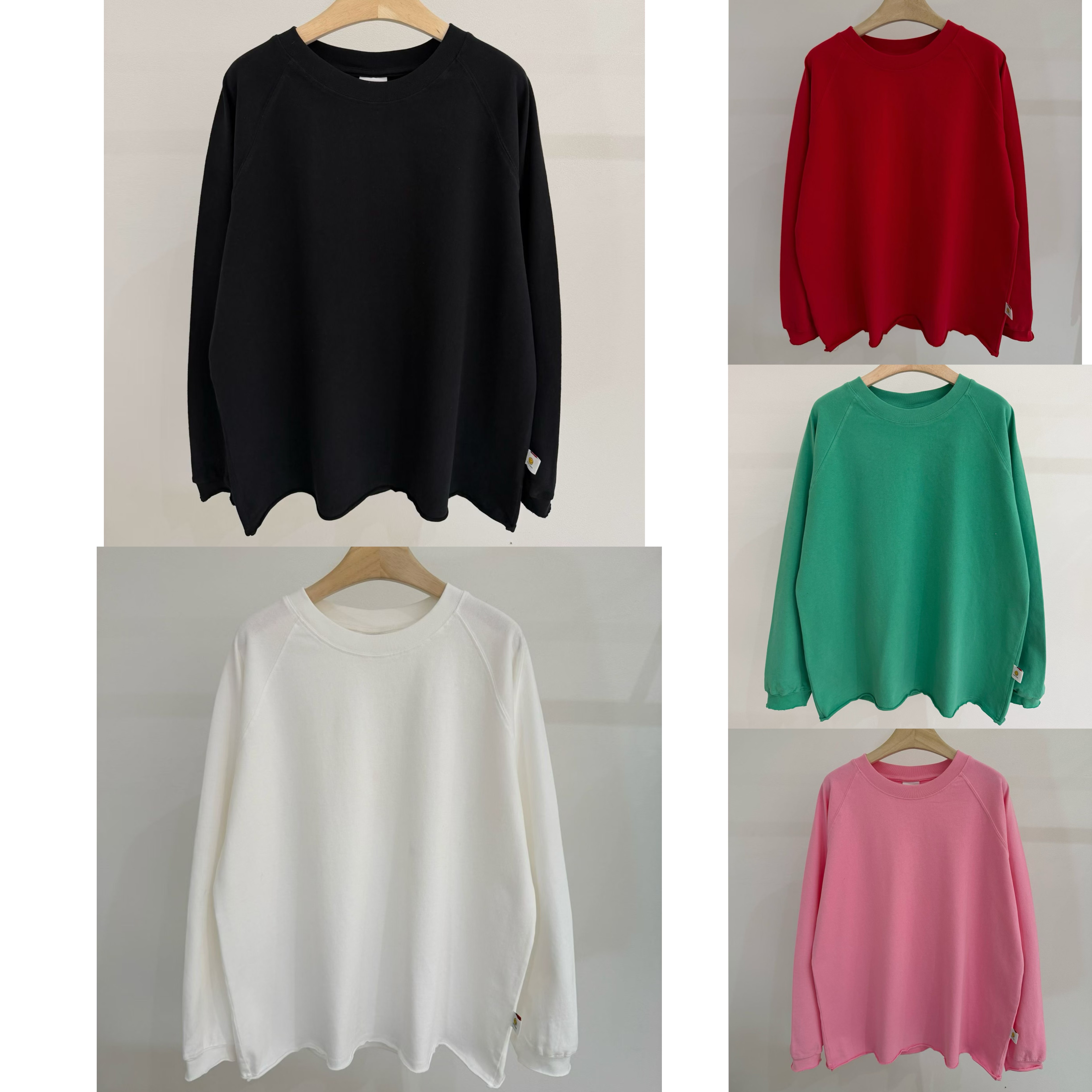 HG968秋冬韩版新款静版卷边糖果色纯色圆领长袖打底衫T恤女