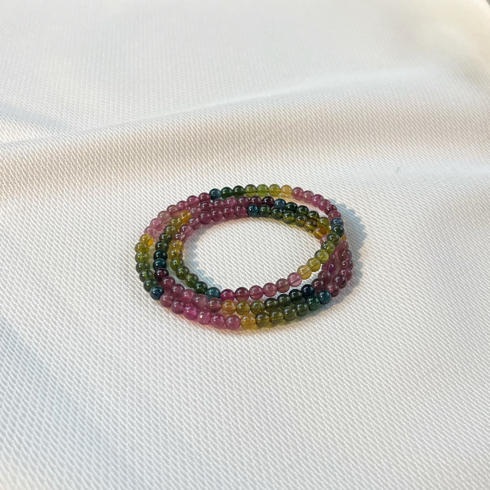 天然巴西老矿色标碧玺手串多圈碧玺三圈手链 多样性发一