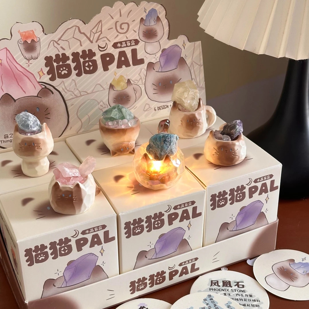 【许愿代拆】猫猫PAI水晶招财热卖款盲盒 办公室摆件新款礼物不退换