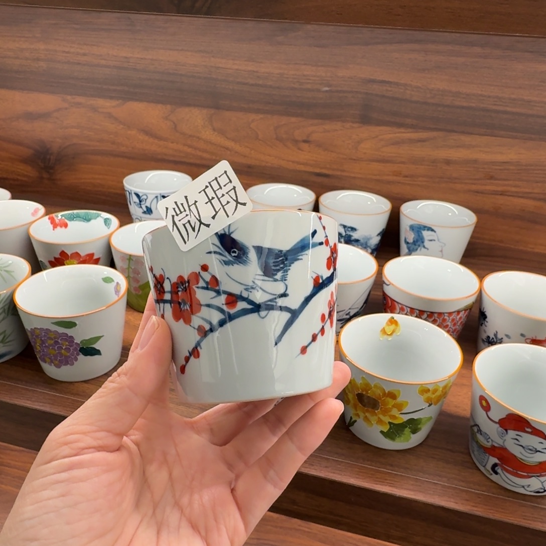 釉下手绘茶具微瑕