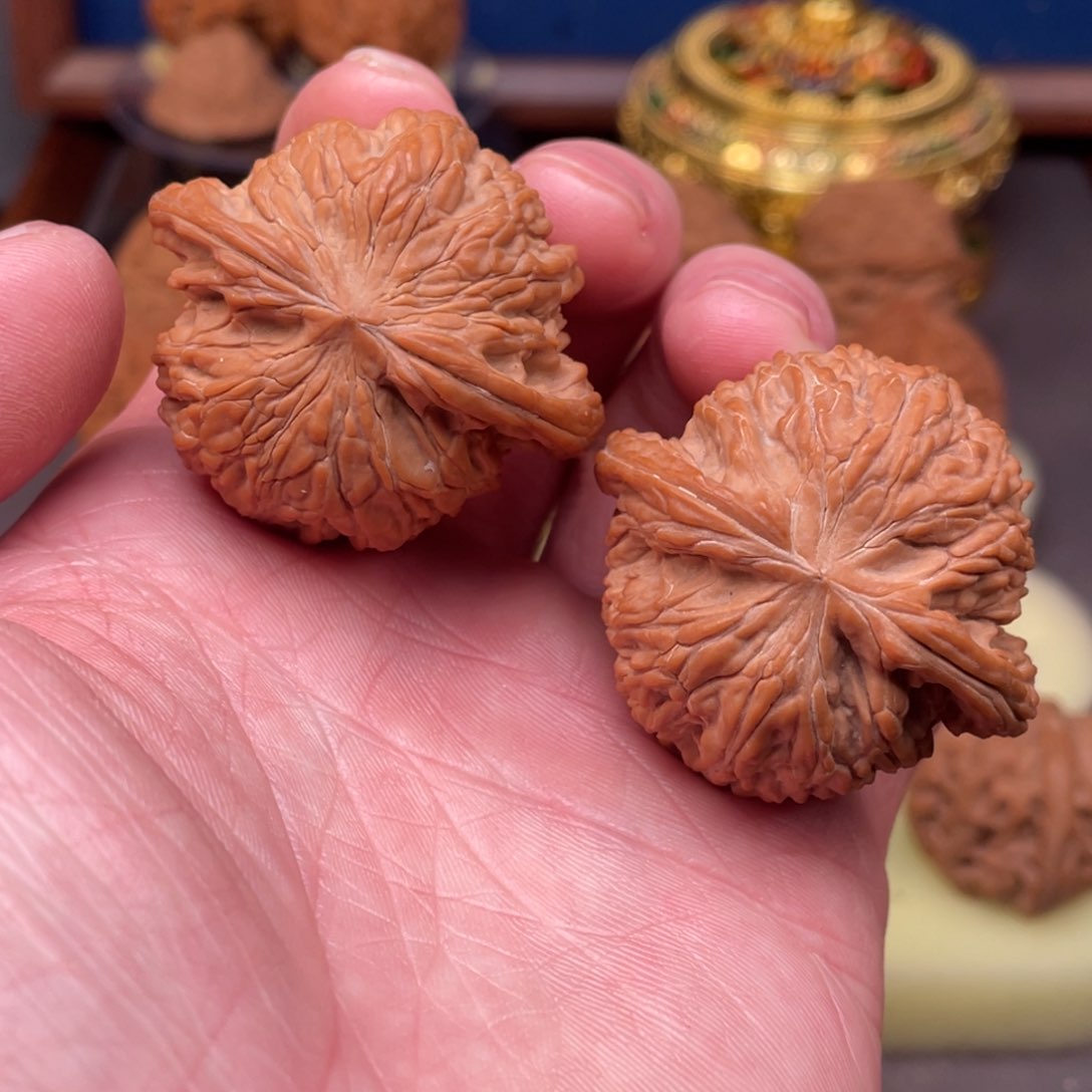 核桃把件41:山地红皮磨盘