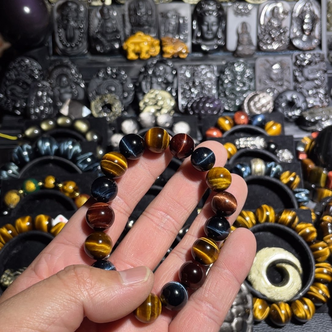 题***5木变石（虎睛石）未镶嵌手链