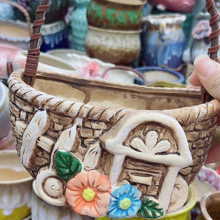 多肉绿植陶瓷花盆9.9包邮，有孔