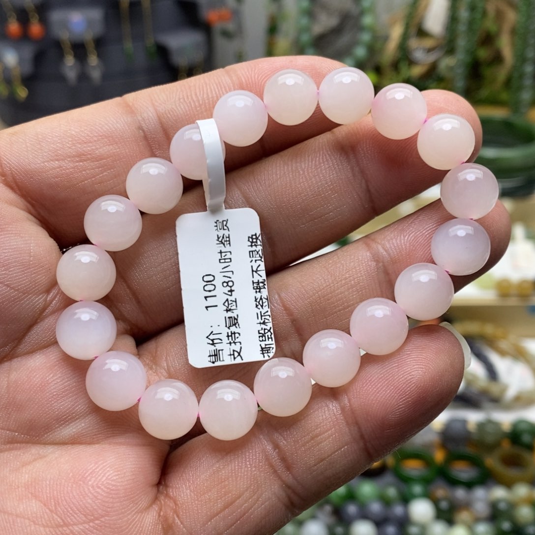 和田玉手链未镶嵌长**印