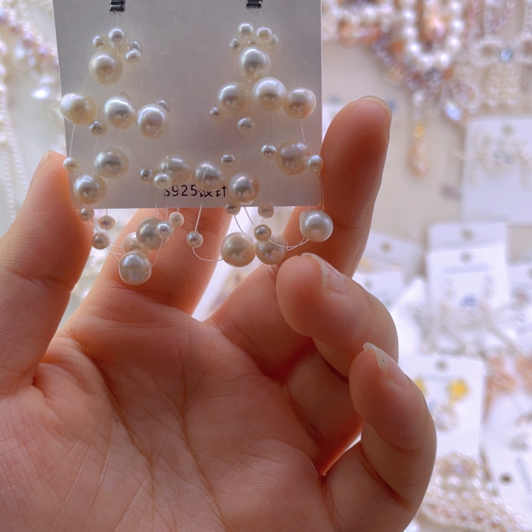 未镶嵌淡水珍珠耳饰