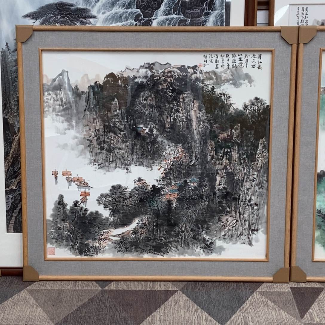 国画黄桂明六尺斗方真人真品