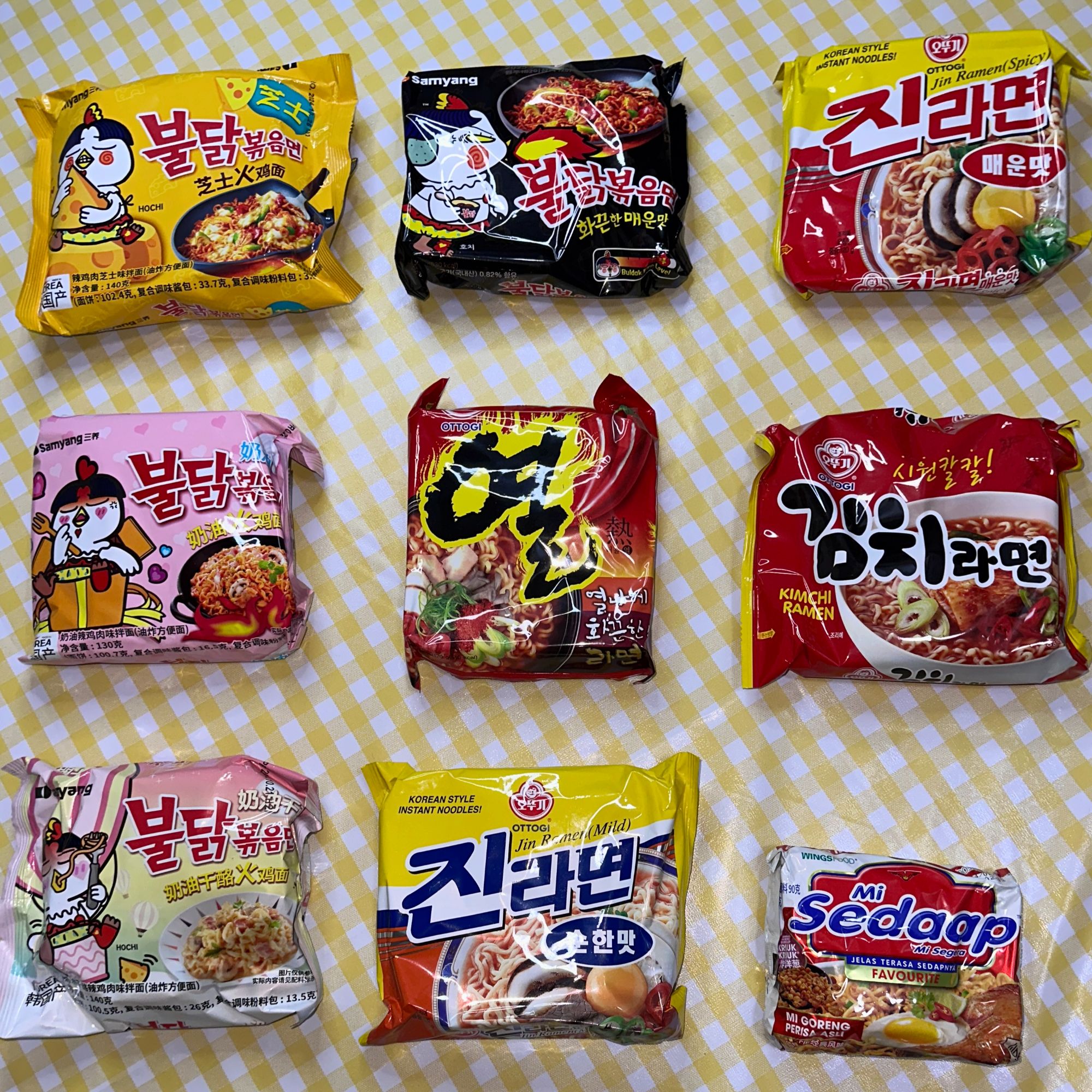 （直播装)泡面对对碰-袋装泡面混合口味合集大礼包