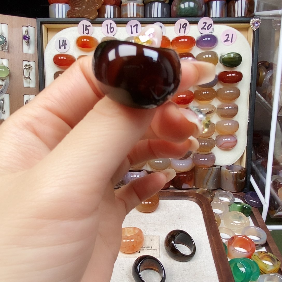 A****玛瑙/玉髓未镶嵌戒指