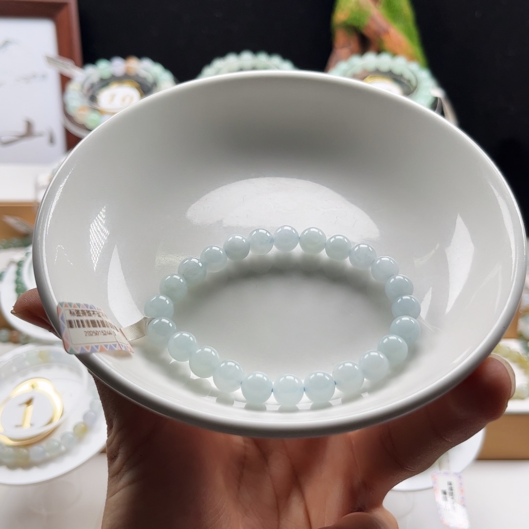 翡翠未镶嵌手链卡7.6