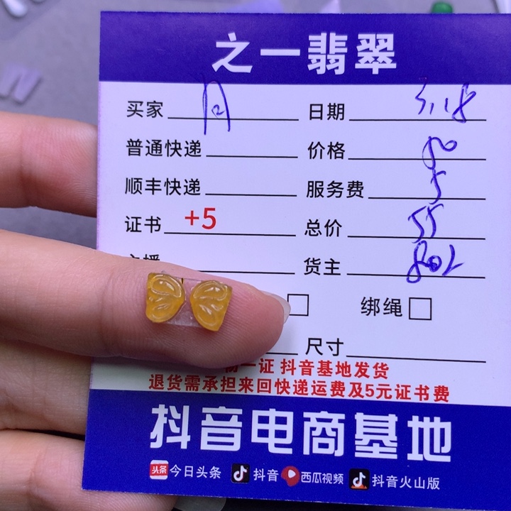 翡翠未镶嵌颈饰月