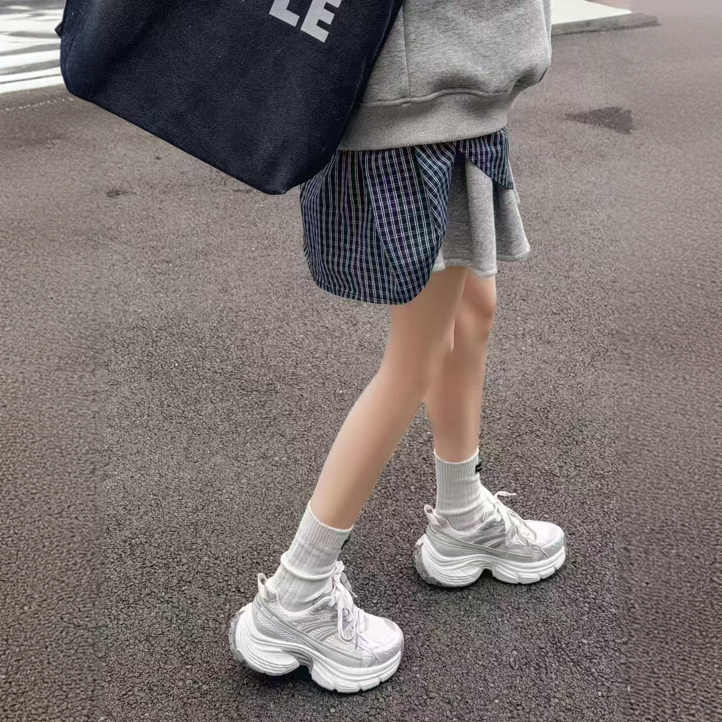 潮流舒适女款休闲老爹鞋10976