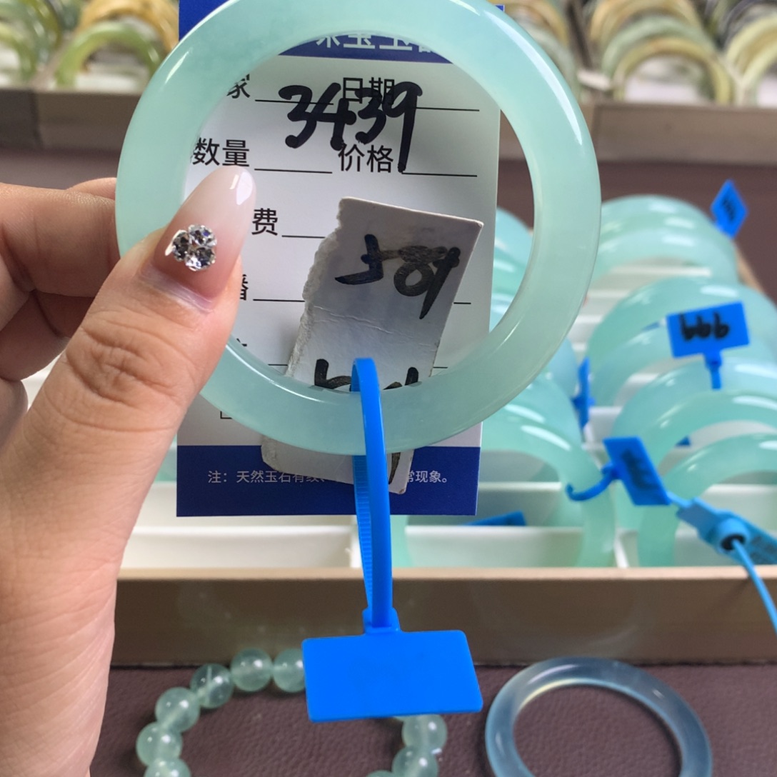 未镶嵌蛇纹石玉手镯3439