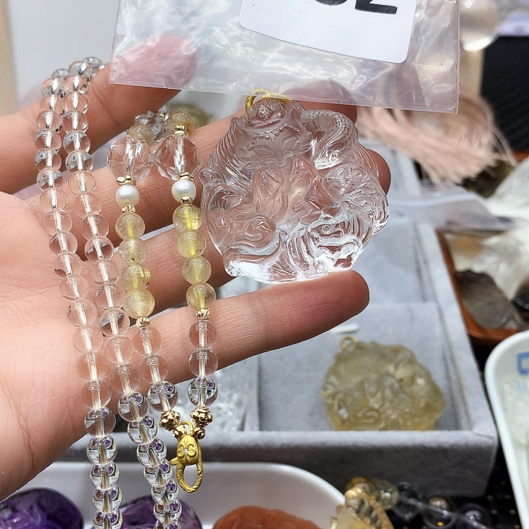 水晶颈饰未镶嵌挂件