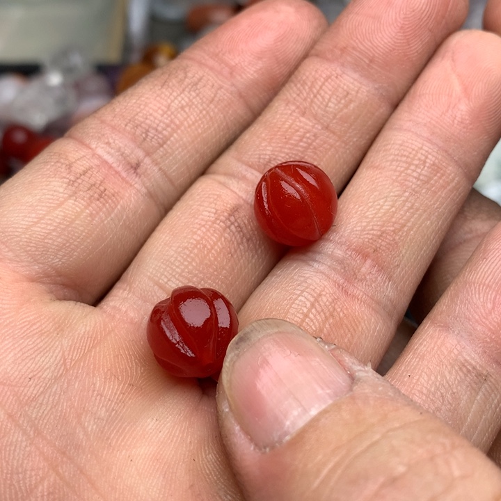 南红玛瑙珠宝奇石未镶嵌11.9mm