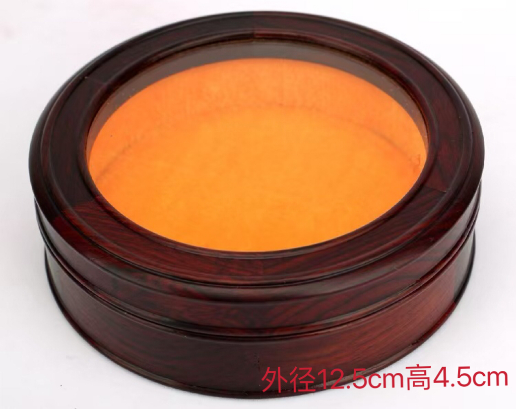 红木盒子酸枝木圆形首饰盒实木手串手镯佛珠收纳盒玉器文玩收藏盒