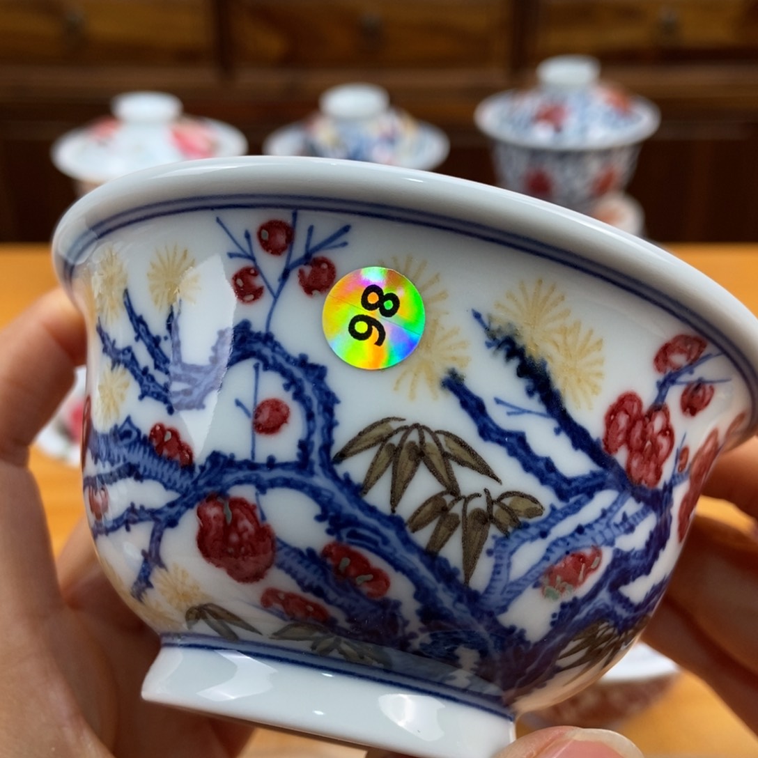 手绘现代茶具非古董