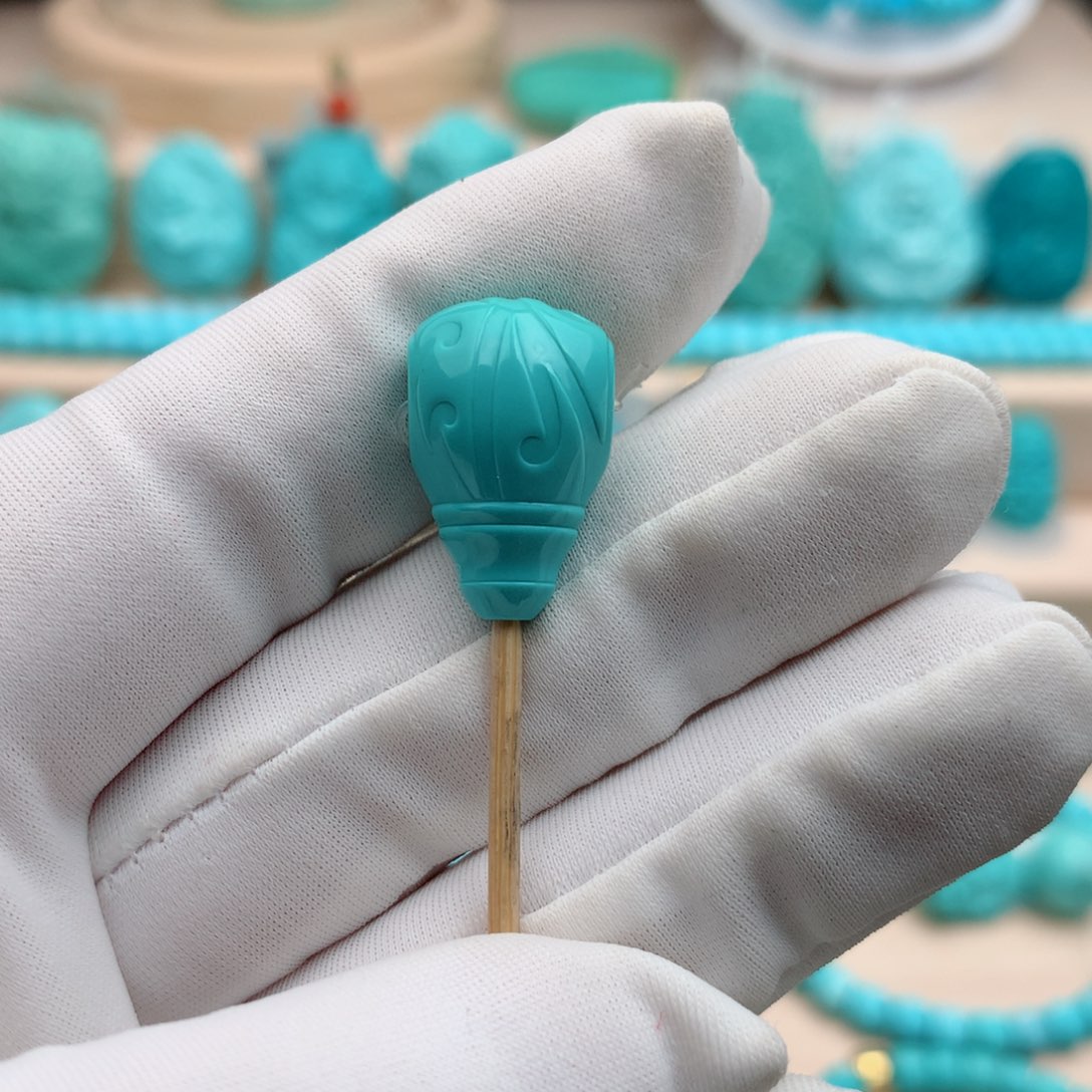 绿松石珠宝奇石未镶嵌12mm