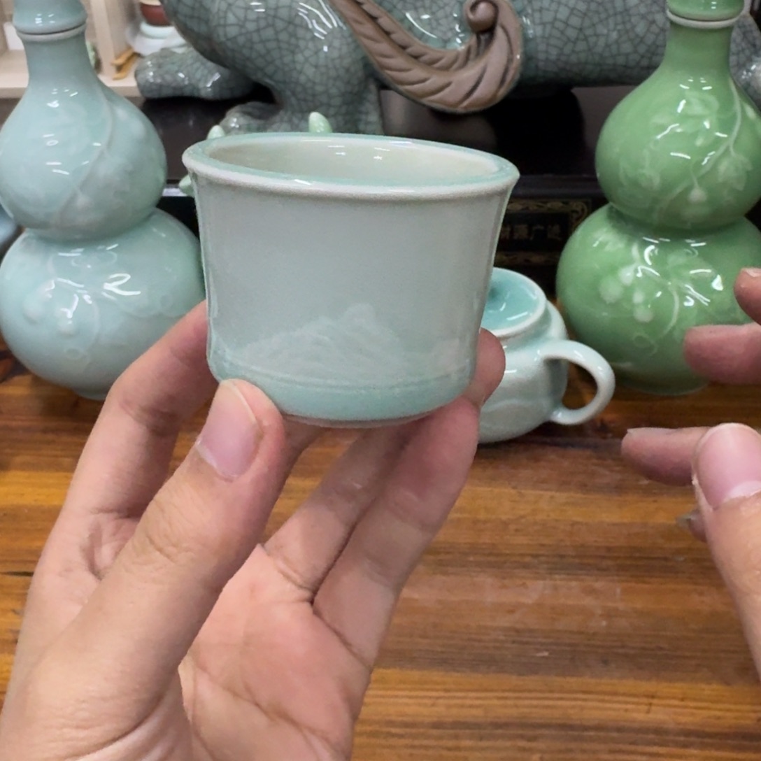 龙泉青瓷茶具微瑕69960