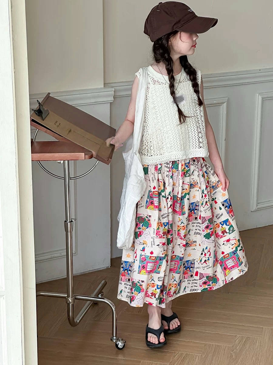 872（自营品牌）波西米亚三件套-2025夏款女大童套裙