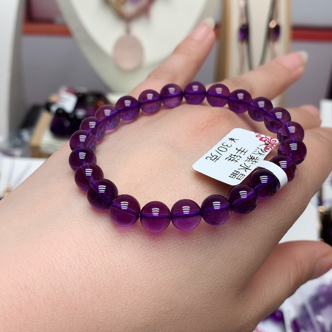 紫晶乌拉圭手串未镶嵌