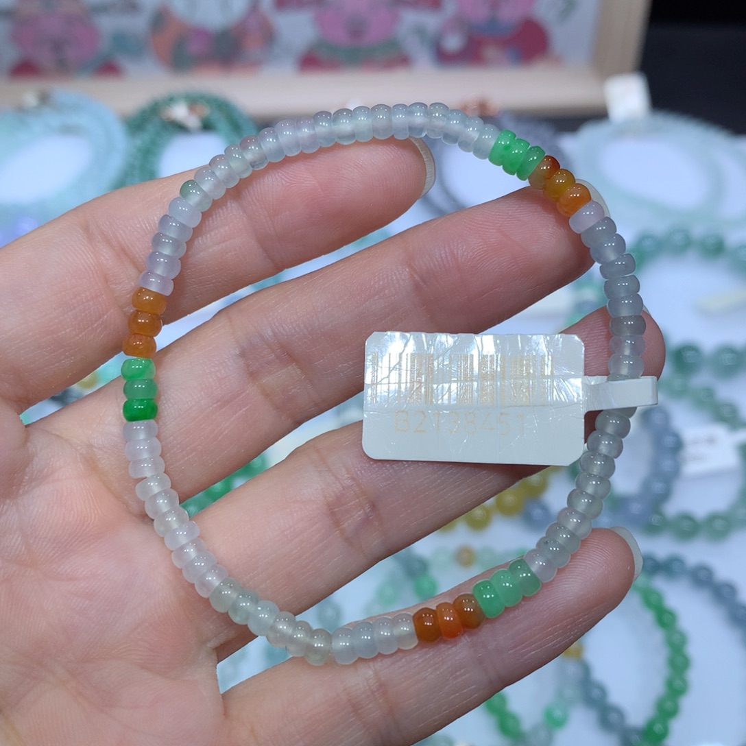 翡翠未镶嵌手链天然