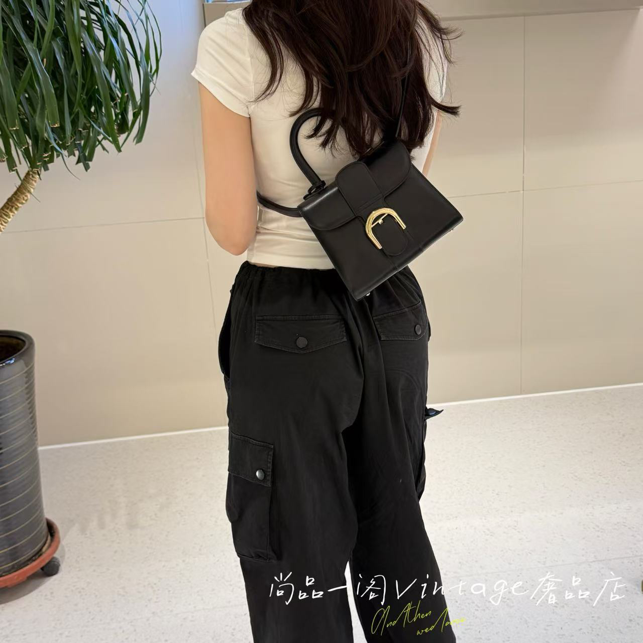95新 Delvaux/德尔沃 尚品一阁/brilliant黑金手提肩背包