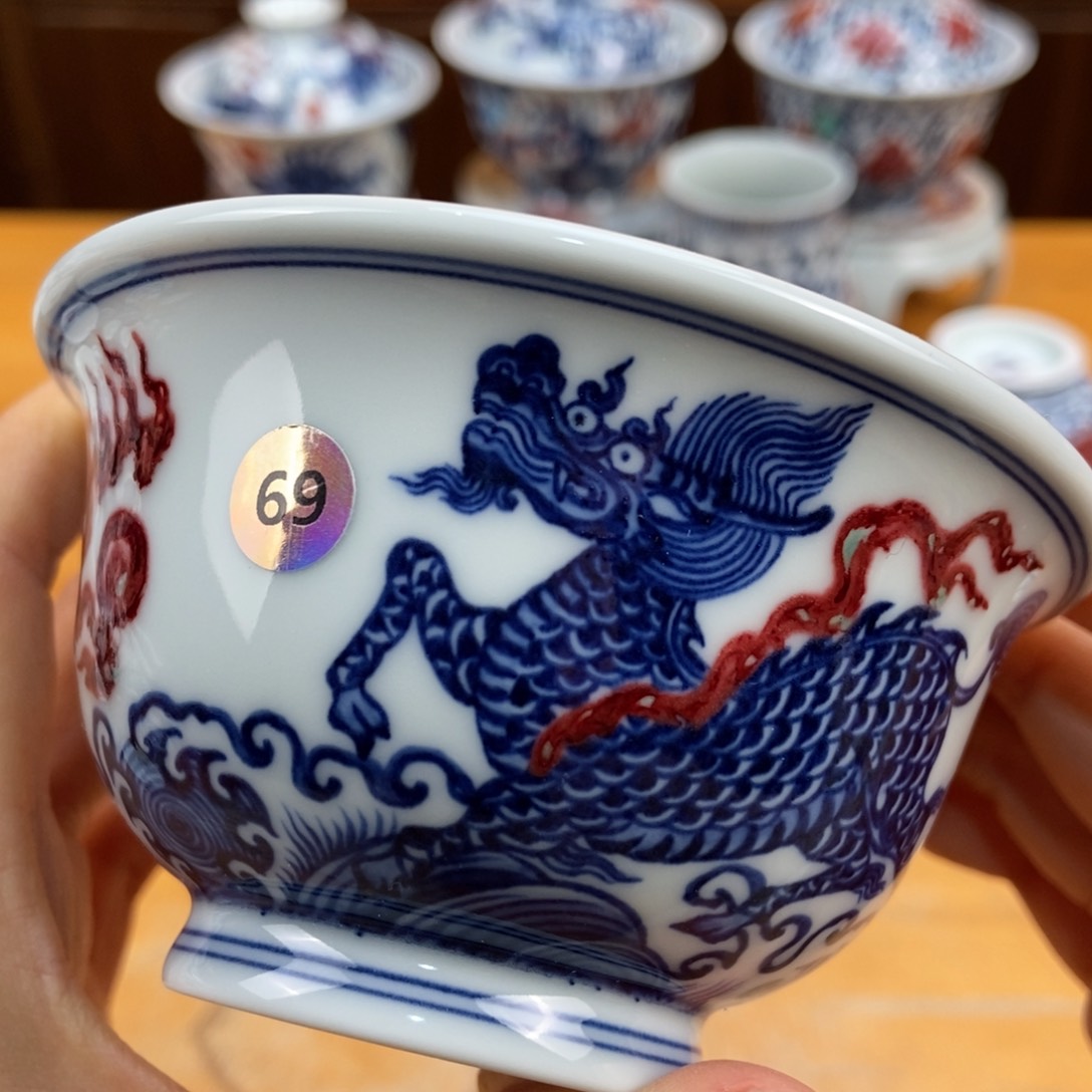 手绘现代茶具非古董